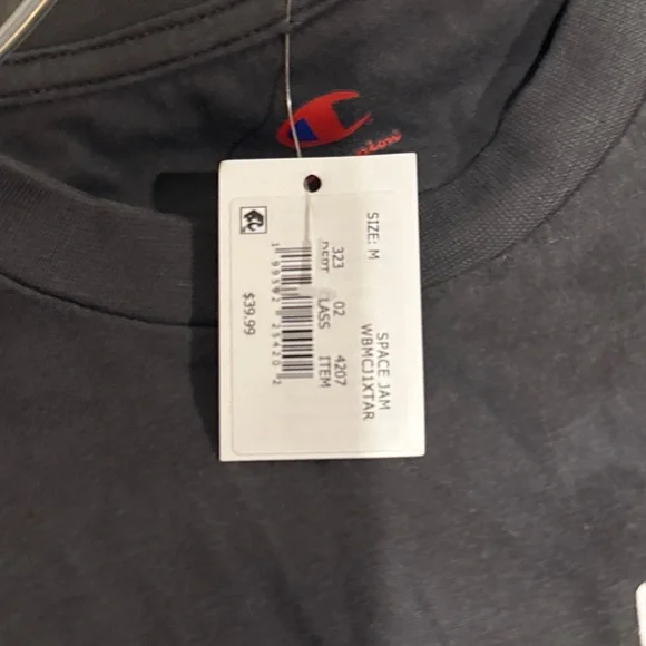 Champion Black Tee with Red & Blue Logo - Picture 8 of 8